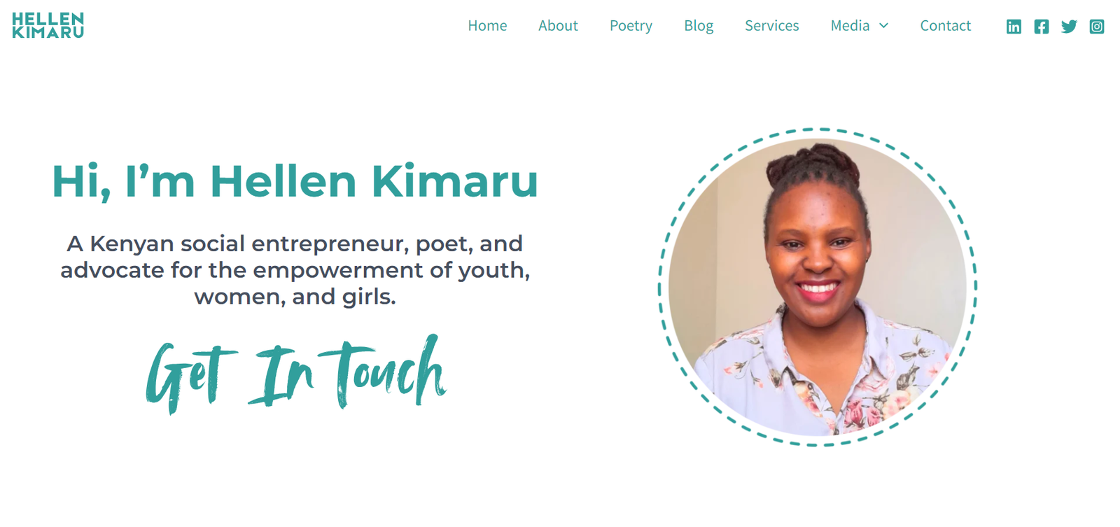 HellenKimaru.com Screenshot